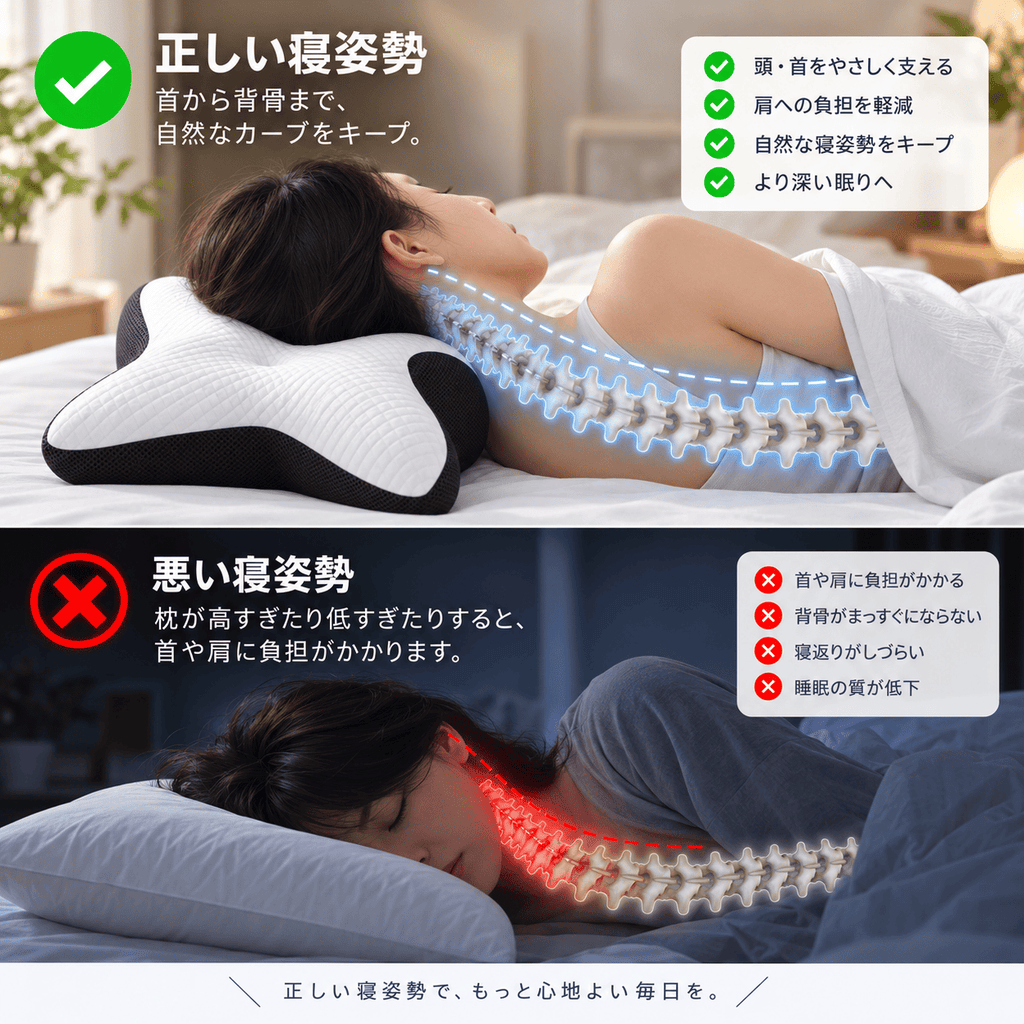 Mollo Align™ | 首・肩にフィットする快眠まくら