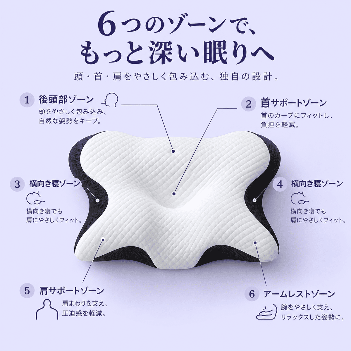 Mollo Align™ | 首・肩にフィットする快眠まくら